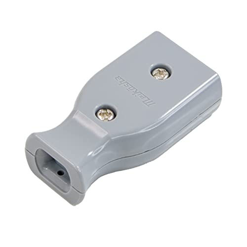 マクサー電機 電設用 平型コネクターボディ 平形・袋打コード両用 灰 1個入